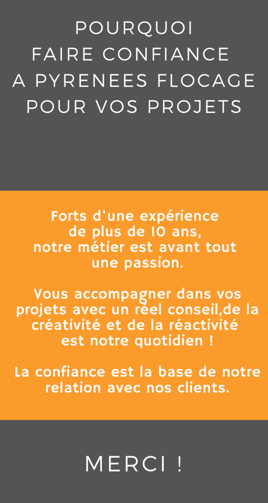 PYRENEES FLOCAGE FOURNISSEUR DE TEXTILE ET OBJETS PERSONNALISES POUR PROFESSIONNELS ET ASSOCIATIONS FLOCAGE ET BRODERIE TARBES - SIGNALETIQUE- DTF-SERIGRAPHIE MARQUAGE PRO TARBES